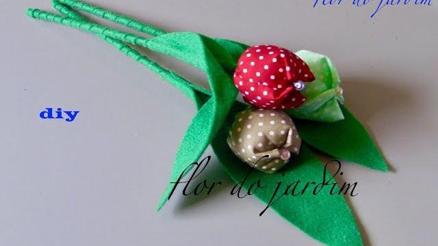 Como fazer TULIPAS de tecido no palito Passo a Passo