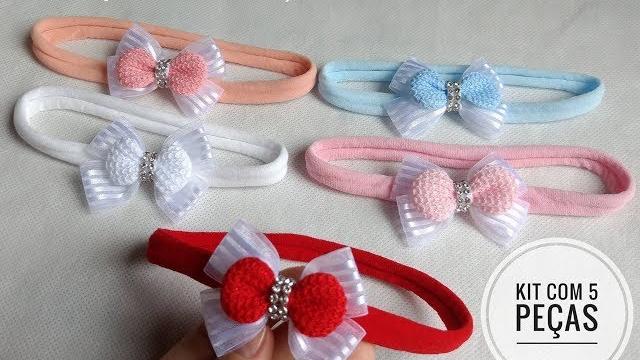 Mini lacinhos na meia de seda