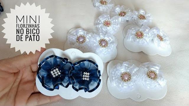 Mini florzinhas no Bico de pato para bebês