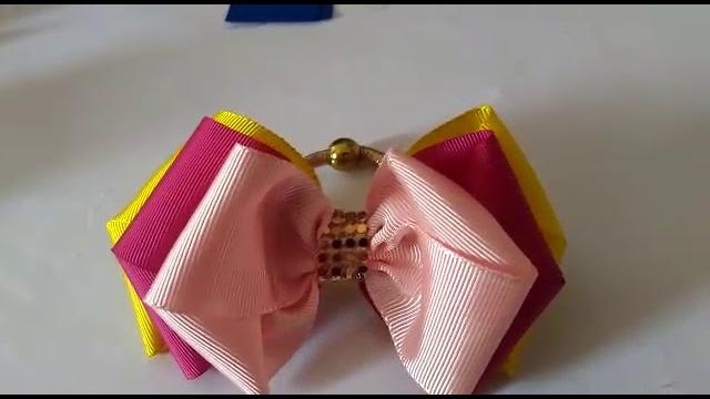 Laço em 3 camadas na fita de gorgurão