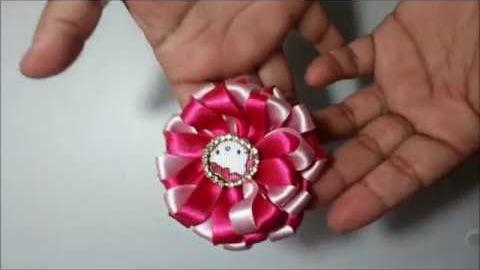 Como Fazer Flor de Fita de Cetim e acabamento
