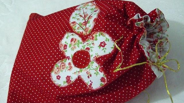 Sacola de tecido para presentes