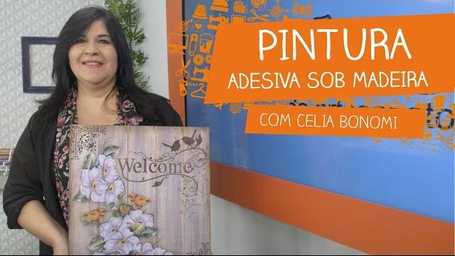 Pintura Adesiva sob Madeira com Celia Bonomi