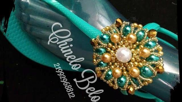 Flor indiana para customização de chinelos