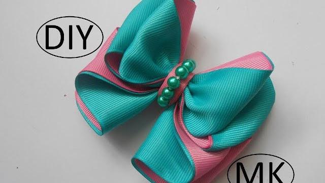 Laço de duas cores kanzashi