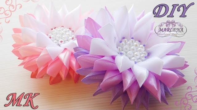 Flores de fita Master Class Kanzashi