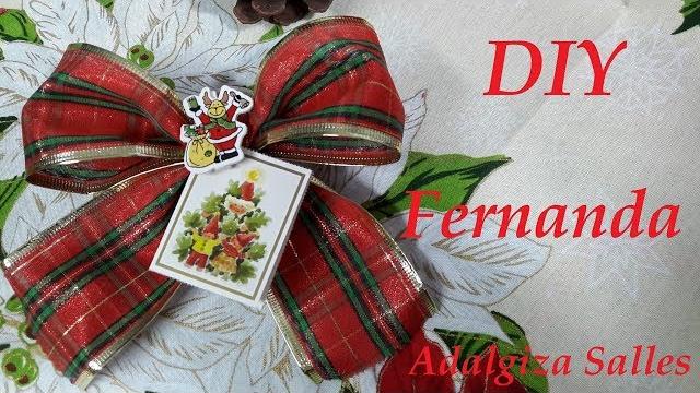 DIY – Laço porta cartão de Natal por Adalgiza Salles