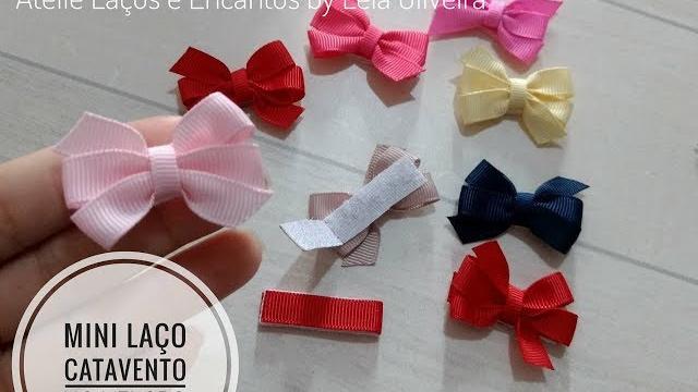 Mini Laço Cata-vento no velcro