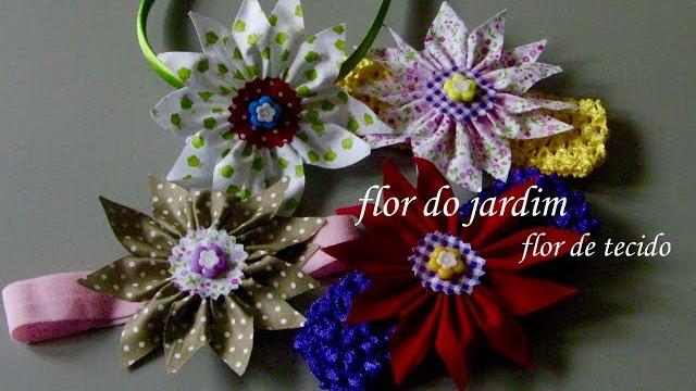 Flor de tecido com pontas – Fabric Flower