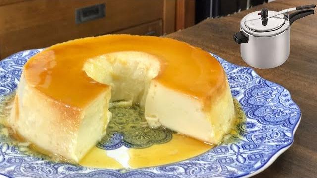 PUDIM NA PANELA DE PRESSÃO EM 15 MINUTOS – ECONOMIZE SEU GÁS