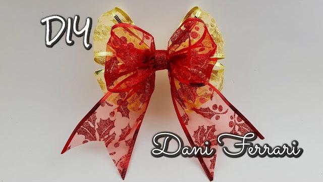 Laço para árvore de natal – Christmas tree – Tutorial passo a passo – Dani Ferrari