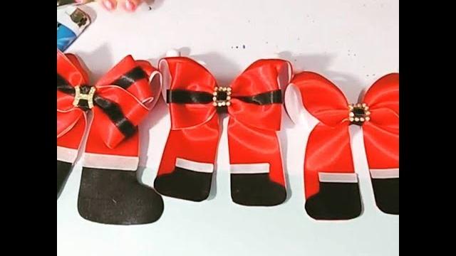 Três Laços Natalinos – Laço Papai Noel
