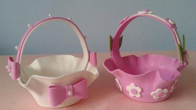 Cesta em EVA para Lembrancinha