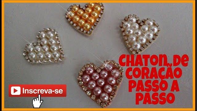Como fazer chaton de coração: passo a passo com pérolas e strass
