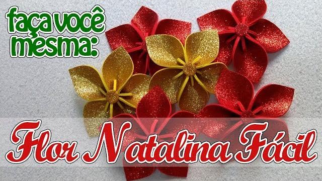 Como Fazer Flor Natalina FÁCIL