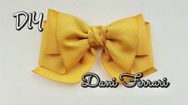 Laço Doce Gabriela – Tutorial passo a passo – Ribbon bow hair – Dani Ferrari
