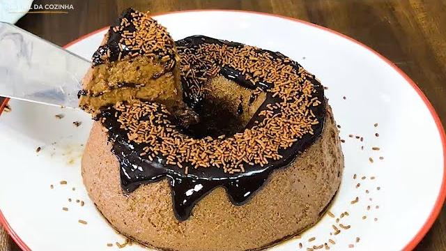 PUDIM DE CHOCOLATE EM 10 MINUTOS (PUDIM SEM FORNO )