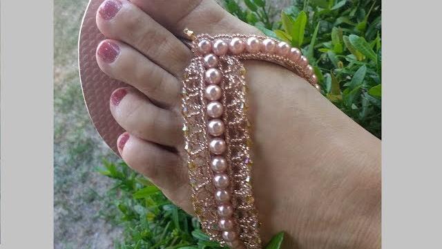 Chinelo Bordado – Como fazer chinelos decorados – Renda Vintage