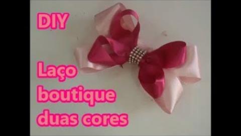 Laço boutique duas cores DIY