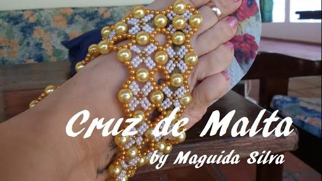 PAP Chinelo Bordado Cruz de Malta (Remixado) Maguida Silva