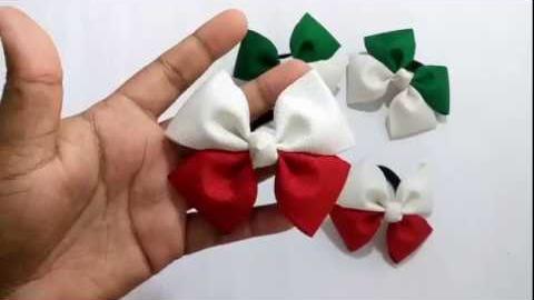 Par de xuxinha volta as aulas- laço simples com fita n9