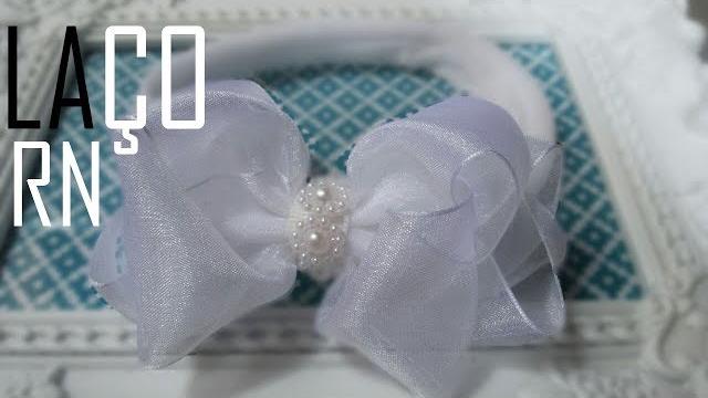 Tiara Para bebe Batizado Branco Rn