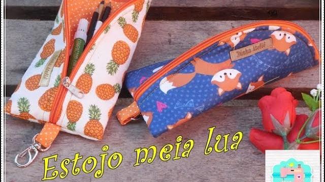 Como fazer um estojo meia lua