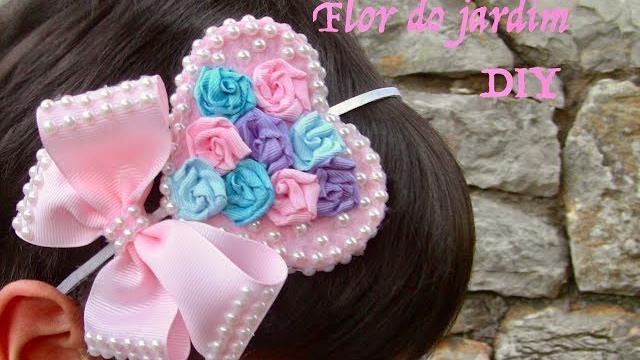 DIY -Tiara com coração e laço – tiara with bow and heart
