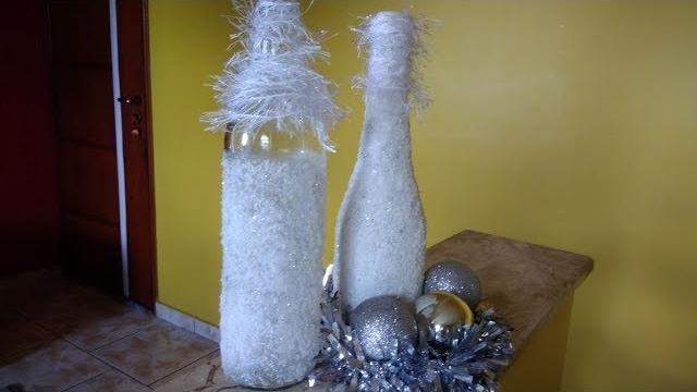 GARRAFAS DECORADA COM SAL GROSSO