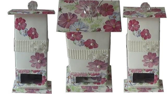 PORTA ABSORVENTE COM CAIXA DE LEITE E GUARDANAPO