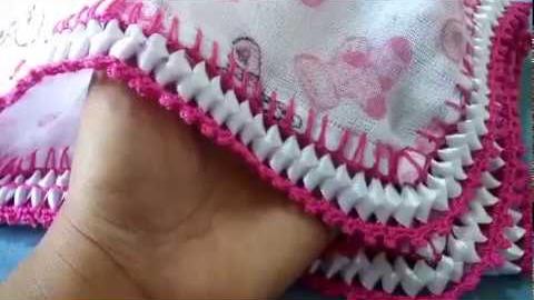 Bico escama de peixe no crochê
