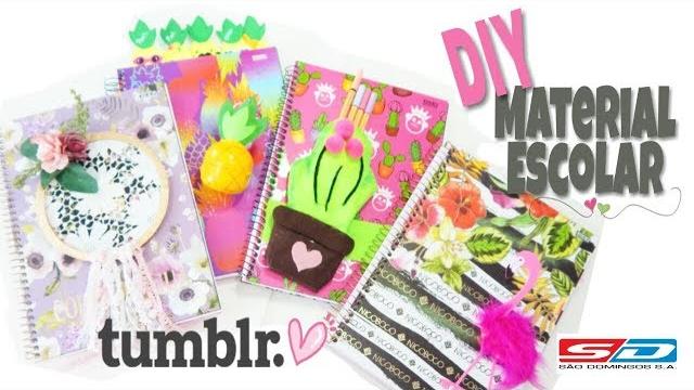 DIY material escolar Tumblr/ ideias incríveis para fazer em casa