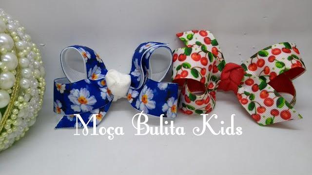 Laço boutique feito com gabarito