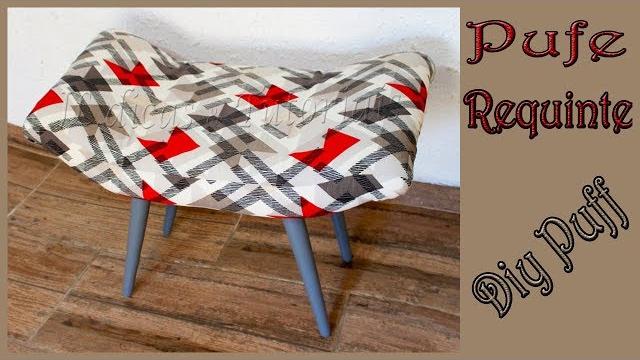 Puff Decorativo Requinte feito com Reaproveitamentos – Faça você mesmo