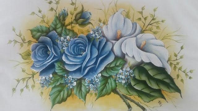 Painting Roses – Pintando Rosa e folha