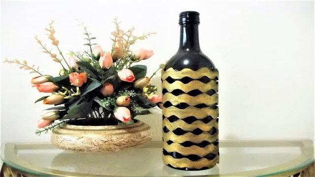 COMO DECORAR GARRAFAS DE VIDRO COM EVA – Decorando Com Brilho