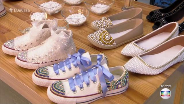 Como customizar tênis e sapatos com aplicações de pérolas