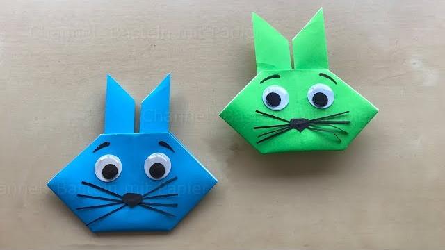 Origami de Coelhinho da Páscoa – Origami de papel fácil de fazer