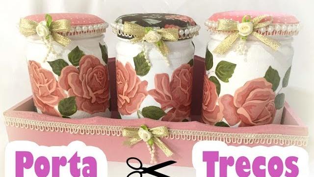Porta Treco Feito com Vidro de Palmito