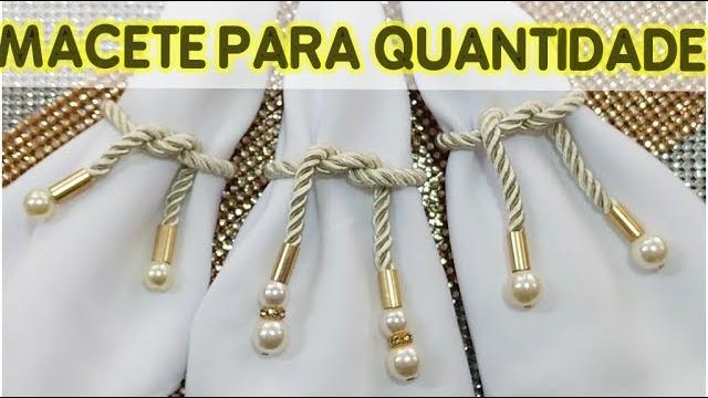 PORTA GUARDANAPO DE CORDA – COMO FAZER QUANTIDADE PARA CASAMENTO