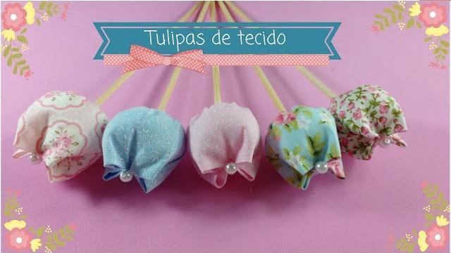 TULIPA DE TECIDO – FÁCIL DE FAZER – FAÇA E VENDA