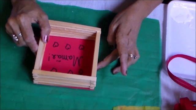 Porta joia feito com palito de picolé – Lembrancinha para as mães