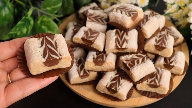 Barras de Chocolate Coco Receita Deliciosa e Fácil Artes em Geral