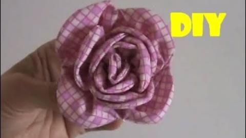 Rosa de tecido fácil DIY