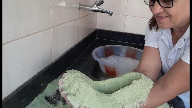 SABÃO EM PÓ DE FOLHAS DE MAMÃO