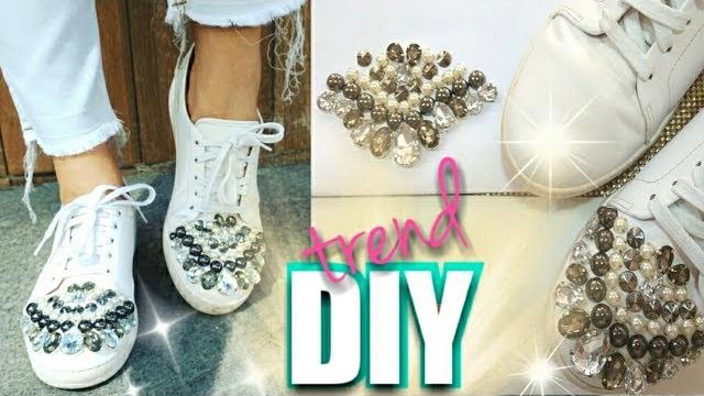 Tênis customizado com pedraria – APRENDA COMO FAZER BORDADO EM TENIS PARA UM LOOK SUPER TREND