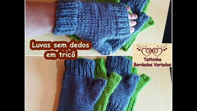 LUVAS SEM DEDOS EM TRICÔ PARA ADULTO – Tathinha Bordados