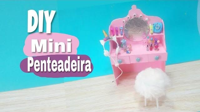 DIY Mini Penteadeira – Ideia com caixas de fósforo Miniaturas para bonecas