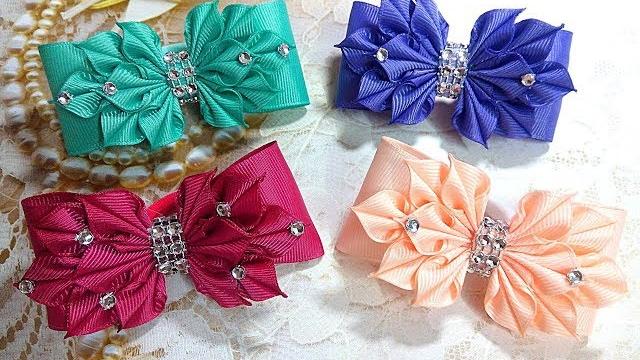 Lindos laços de fita de gorgurão para prendedores de cabelo