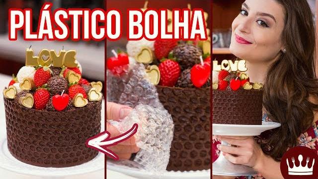 BOLO PLÁSTICO BOLHA COM CHOCOLATE (DRESSED CAKE)